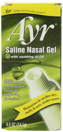 Ayr Saline Nasal Gel With Soothing Aloe 05 Ounce Tube