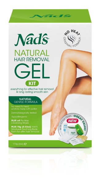 Nad's Natural Hair Removal Gel Kit, 6 Ounce