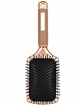 Velvet Touch Paddle Hair Brush by Yolika-Detangling Brush for Wet/ Dry Hair Straightening & Smoothing for Men ,Women & Kids (GOLD)
