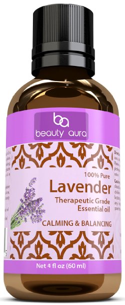 Beauty Aura 100 Pure Lavender Essential Oil 4 Fl Oz