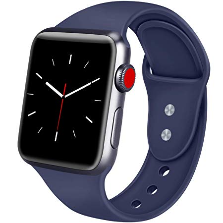 ATUP Strap Compatible for Apple Watch 38mm 42mm 40mm 44mm, Soft Silicone Replacement Straps for iWatch Apple Watch Series 4, Series 3, Series 2, Series 1