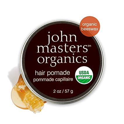 John Masters Organics - Hair Pomade - USDA Certified Organic All Natural Hair Styling Product for Men & Women, Heat Protectant with Beeswax & Mango Butter - Petroleum Free - 2 oz