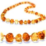 Certified Baltic Amber Teething Necklace for Baby 1x1 - Anti-inflammatory