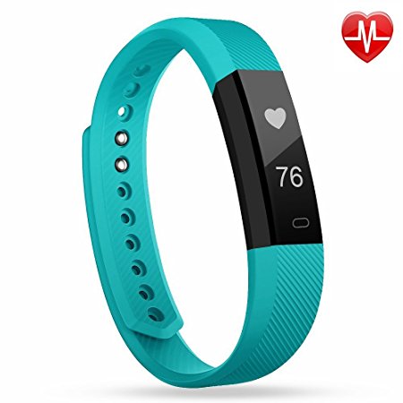 Fitness Tracker Heart Rate Monitor Semaco Silm HR Waterproof Activity Health Tracker Smart Wristband Band with Pedometer Sleep Monitor Step Calorie Counter Bluetooth Bracelet for Kids Women Men