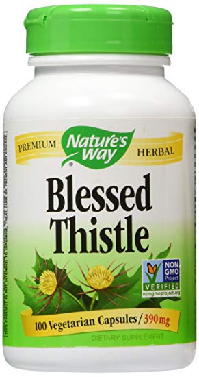 Natures Way Blessed Thistle, 390 milligrams Per Cap, 100 Vegetarian Capsules