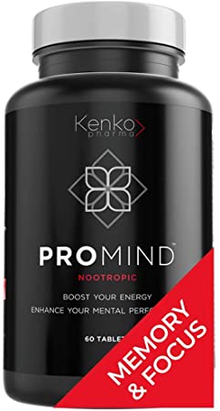 ProMind 🥇 Natural Nootropics Brain Booster Supplement for Focus and Memory Made in UK With Guaranà and Theanine