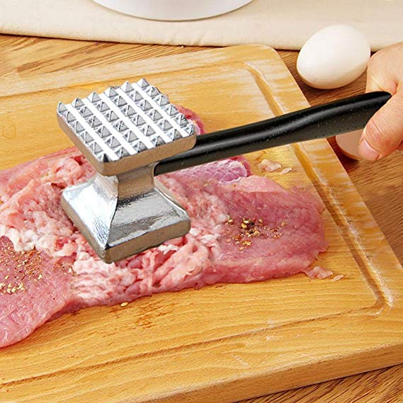 Chicken Hammer, Prettymenny Aluminium Metal Meat Mallet Tenderizer Steak Beef Kitchen Tool