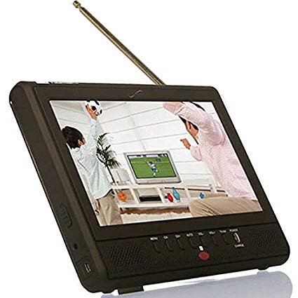 Supersonic 7" Portable LCD TV with ATSC Digital Tuner, AC/DC Adapter and Rechargeable Battery SC-195D