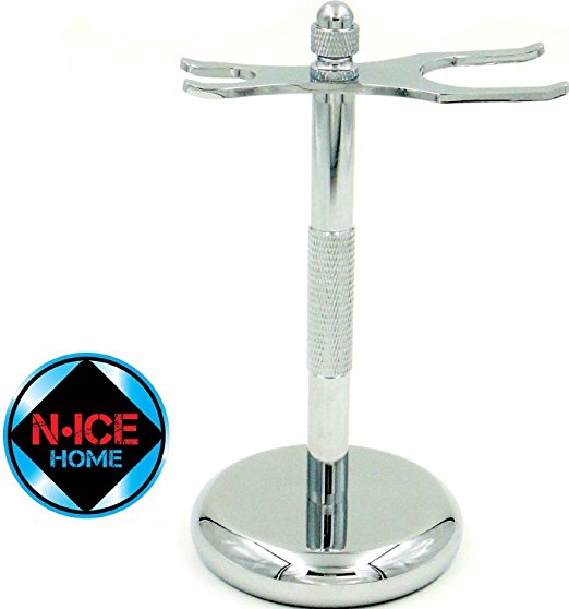 Razor Stand - Deluxe Chrome Razor Stand, Safety Razor Stand, Shaving Brush Stand, Straight Razor Stand, Dad Gifts for Christmas, Black Friday Deals, Black.friday，boyfriend Gifts, Anniversary Gifts for Him, Husband Gifts for Christmas, Boyfriend Gifts for Him,