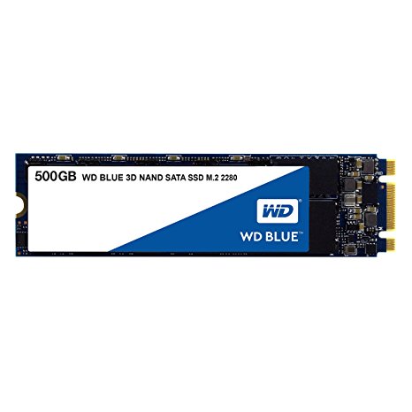 WD Blue 3D NAND 500GB PC SSD - SATA III 6 Gb/s M.2 2280 Solid State Drive - WDS500G2B0B