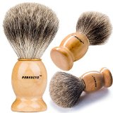 Perfecto 100 Pure Badger Shaving Brush-Now On Sale Engineered to deliver the Best Shave of Your Life No Matter what method you use Safety Razor Double Edge Razor Staight Razor or Shaving Razor This is the Best Badger Brush