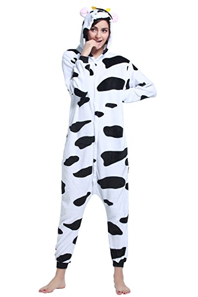 Cityoung Unisex Adult Animal Cosplay Onesie Flannel One Piece Pajamas Sleepwear