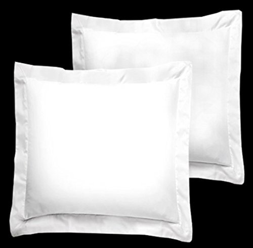 American Pillowcase White Pillow Shams Set of 2 - Luxury 300 Thread Count 100 Egyptian Cotton 2 Pack Euro 26x26