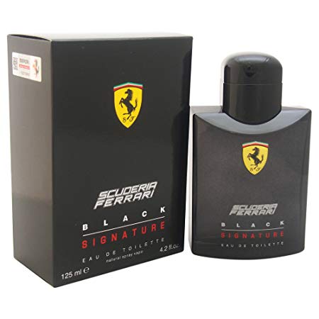 Ferrari Scuderia Black Signature Eau de Toilette Spray for Men, 4.2 Ounce