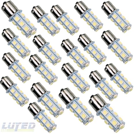 LUYED 20 X 1156 7506 1003 1141 18 SMD LED Bulbs Interior RV Camper White