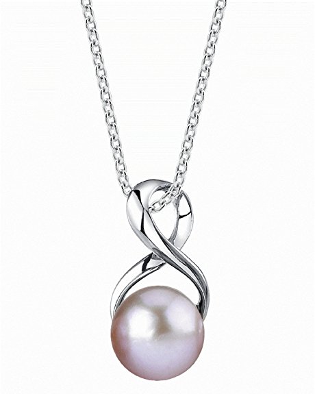 9mm Freshwater Cultured Pearl Infinity Pendant