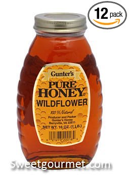 Gunters Pure Wildflower Honey 16 Oz
