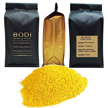 BODi : BEE Pollen - 100% Pure Organic Powder (4 8 16 32 oz) Superfood Immune Boost (8 oz)