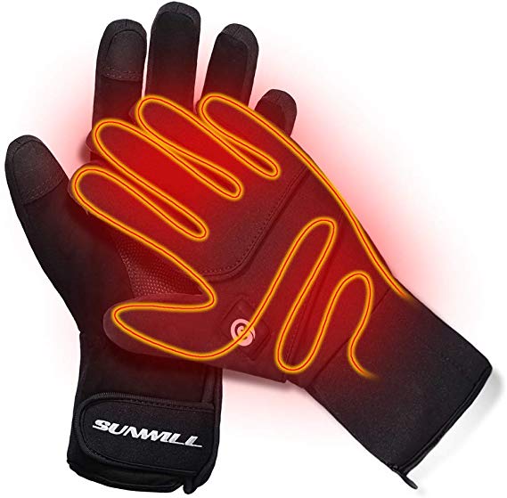 Heated Gloves,Men Women Rechargeable Electric Arthritis Hand Warmer Heated Ski Gloves Mittens, Snow Winter Warm Outdoor Cycling, Motorcycle, Hiking, Snowboarding
