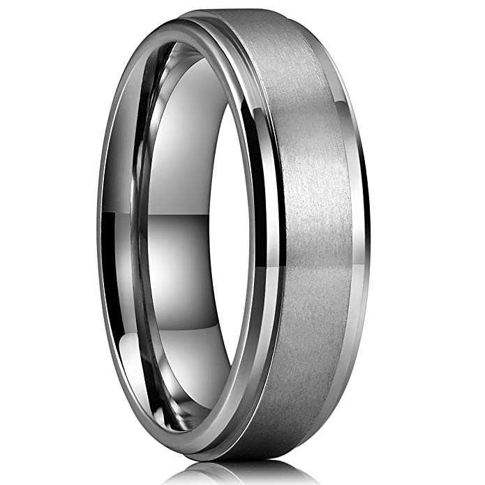 King Will Basic 6mm 7mm 8mm 9mm Mens Titanium Wedding Ring Matte Finished Wedding Band Comfort Fit Engagement Ring