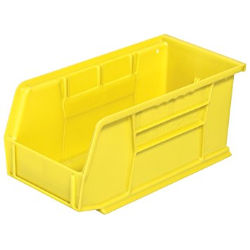 Akro-Mils 30230 Plastic Storage Stacking Hanging Akro Bin, 11-Inch by 5-Inch by 5-Inch, Yellow, Case of 12