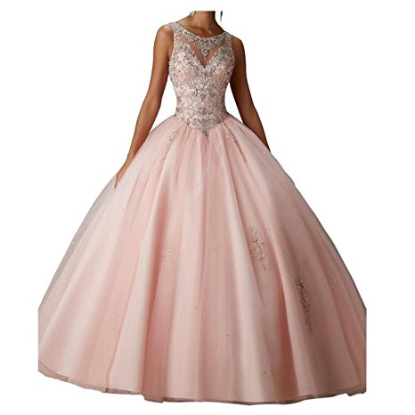 Fair Lady Girls' Ball Gown Beads Prom Quinceanera Dress 2017
