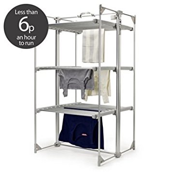 Dry:Soon Deluxe 3-Tier Heated Airer (Under 6p / Hour!)