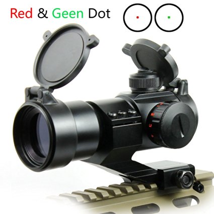 Ulako Tactical Reflex Stinger 5 MOA Red & Green Dot Sight Scope Picatinny Rail Mount for AR15 Rifle Shotgun