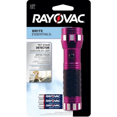 Rayovac Brite Essentials 3AAA LED Pet Stain Detector VBUV-BD