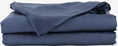 Hotel Sheets Direct Bamboo Bed Sheet Set 100% Rayon from Bamboo Sheet Set (Split King, Navy Blue)