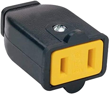 Legrand-Pass & Seymour SA155BKCC10 Residential Straight Blade Connector 15-Amp 125-volt Two Pole Two Wire, Black