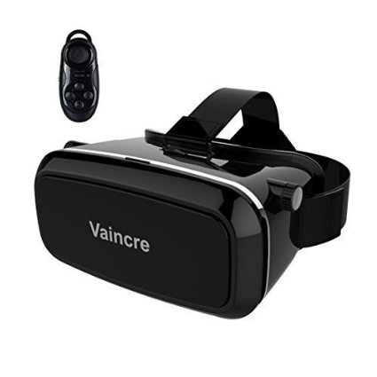 Vaincre 3D VR Virtual Reality Glasses Headset Glasses with Controller for 35-60 Inch Google iPhone Samsung Note LG Nexus HTC Moto Smartphones
