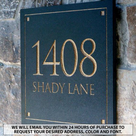 Engraved Stone Address Plaque. These plaques are made from solid, real stone
