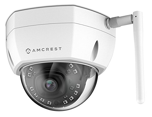 Amcrest ProHD Fixed Outdoor 4-Megapixel (2688 x 1520P) Wi-Fi Vandal Dome IP Security Camera - IP67 Weatherproof, IK10 Vandal-Proof, 4MP (2688 x 1520P), IP4M-1028W (White)
