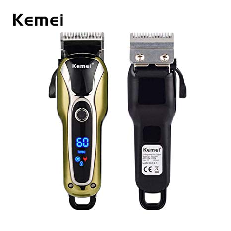 Men's Rechargeable Cordless Hair Clipper Razor Electric Professional Shaver Beard Trimmer Grooming Shaving Machine Self Hair Cutting Haircut Trimmer Cutter