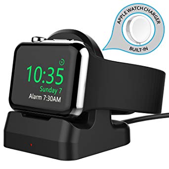 ROITON for Apple Watch Charger, Charging Station Stand Holder Dock for iWatch with Nightstand Mode Portable Wireless Magnetic Cable Cord for Apple Watch Series 4 3 2 1 All 38/40/42/42mm (3.3 FT/1M)