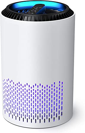 AROEVE Air Purifiers for Home, H13 HEPA Air Purifiers Air Cleaner For Smoke Pollen Dander Hair Smell Portable Air Purifier with Sleep Mode Speed Control For Bedroom Office Living Room Kitchen- White