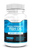 Fish Oil Pills - Extra Strength Omega 3 Supplement with 880mg Epa 660mg DHA and 2400mg of Fatty Acids - 120 Lemon-flavored Capsules with No Fish Burps - Molecularly Distilled and Mercury Free Softgels - Anti-inflammatory Boosts Energy and Supports Immune System Joints and Weight Loss