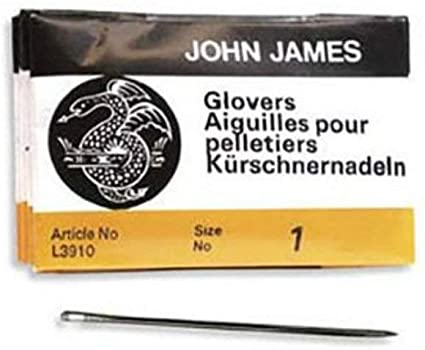 John James Needle Glovers Size 1-25 Pack for Leather, Suede and Soft Plastics