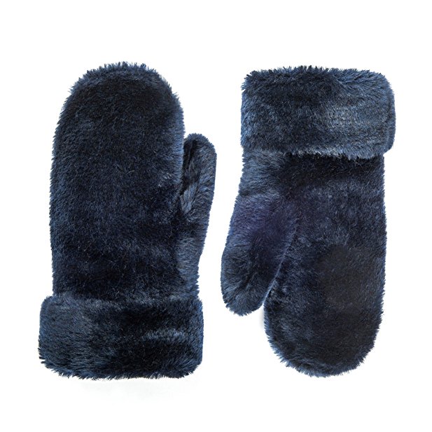 Futrzane Winter Gloves Women Men Mittens Made Of Rabbit Faux Fur
