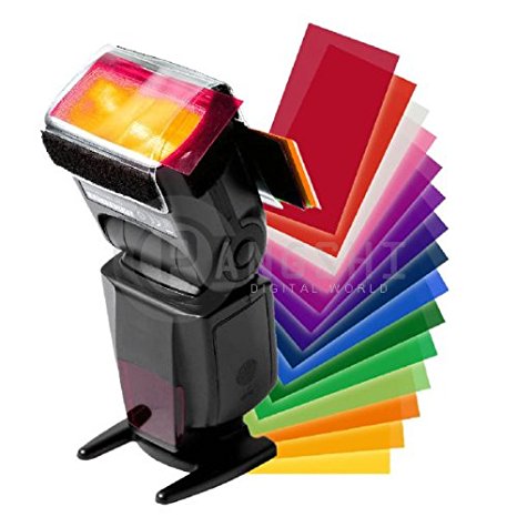 pangshi 12pc Strobist Flash Color Lighting Gel Pop up Filter
