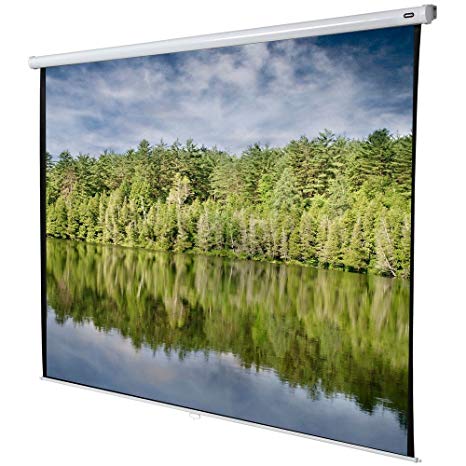 celexon 167" Manual Economy 118 x 118 inches viewing area, 1:1 format, Manual Pull Down Projector Screen, Wall or ceiling mounting, Gain 1.0