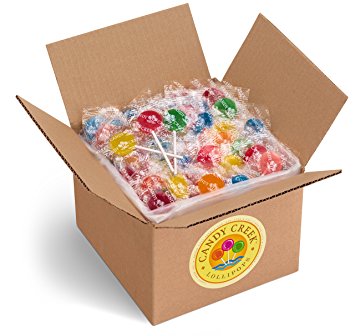 Candy Creek Fruit Lollipops, 5 Pound Carton, Bulk Candy, Assorted Flavors