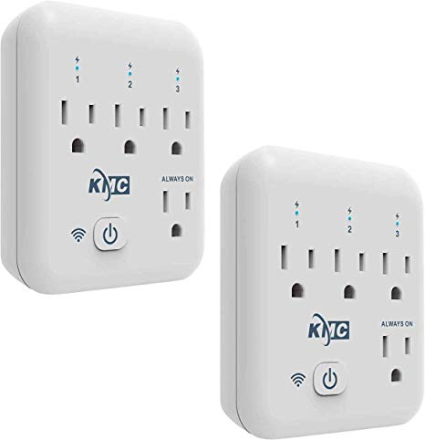 Smart plug, KMC 4 Outlet Energy Monitoring Wifi Outlet Compatible with Alexa, Google Home & IFTTT, No Hub Required, Remote Control Your Home Appliances from Anywhere, ETL Certified(2 Pack)