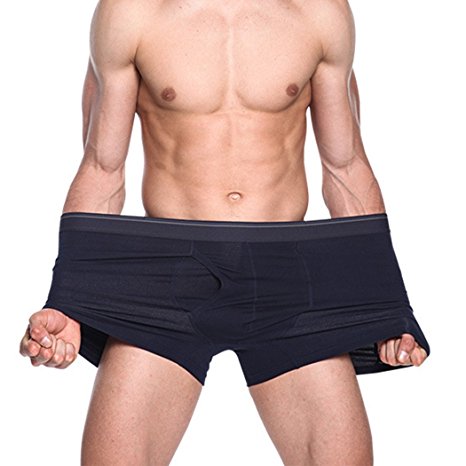 Starriness- Underwear For Men, Mens 100% Cotton Comfortable Breathable Seamless Spandex Athletic Cool Boxer Briefs