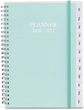 2020-2021 Planner, Weekly & Monthly Academic Planner, July 2020 - June 2021, Monthly Tabs, Inner Pocket, Spiral Bound, 6.25"x8.25"