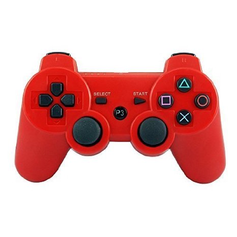 Findway Wireless Bluetooth Game Controller for Sony PS3 Red
