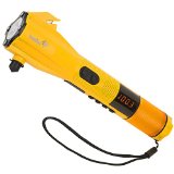 Ivation 9-in-1 Dynamo Rainproof AMFM Radio LED Flashlight SOS Strobe SOS Siren Windshield Hammer Seatbelt Cutter Compass Mobile Device Charger - Charges via USB or Crank Handle