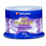 Verbatim DVDR DL AZO 85 GB 8x-10x Branded Double Layer Recordable Disc 50 Disc  97000