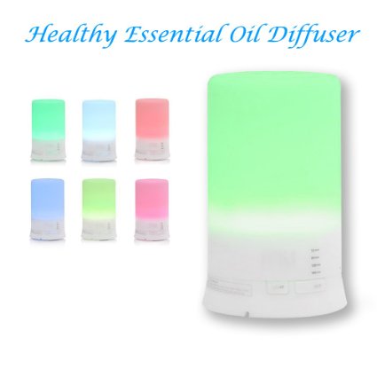 Essential Oil Diffuser Bengoo 100ml Aroma Essential Oil Cool Mist Humidifier Aromatherapy Diffuser Air Mist Purifier with Color LED light Waterless Auto Shut-off for BedroomOffice Home